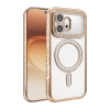 Huawei Honor 600 Joke Simli Magneticsafe Kılıf - Gold