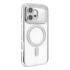 Huawei Honor 600 Joke Simli Magneticsafe Kılıf - Gümüş
