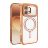 Huawei Honor 600 Joke Simli Magneticsafe Kılıf - Turuncu