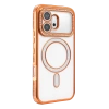 Huawei Honor 600 Joke Simli Magneticsafe Kılıf - Turuncu