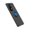 Huawei P40 Kılıf Range Yüzüklü Silikon - Siyah-mavi