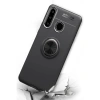 Huawei Y6p Kılıf Range Yüzüklü Silikon - Siyah-mavi