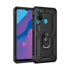 Huawei Y6p Kılıf Sofya Yüzüklü Silikon Kapak - Siyah