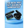 İkili Bluetooth Kulaklık Dijital Göstergeli Uzun Pil Ömrü Yüksek Ses Kaliteli