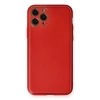 İphone 11 Pro Max Kılıf Coco Deri Silikon Kapak - Kırmızı