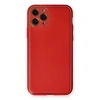 İphone 11 Pro Max Kılıf Coco Deri Silikon Kapak - Kırmızı