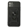 İphone 11 Pro Max Kılıf Pars Lens Yüzüklü Silikon - Siyah