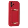 İphone 12 Kılıf Coco Elit Kapak - Kırmızı