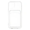 İphone 12 Kılıf Kart Şeffaf Silikon - Şeffaf