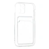 İphone 12 Kılıf Kart Şeffaf Silikon - Şeffaf
