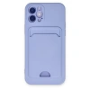 İphone 12 Kılıf Kelvin Kartvizitli Silikon - Lila