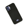 İphone 12 Kılıf Kelvin Kartvizitli Silikon - Siyah