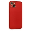 İphone 14 Plus Kılıf Coco Deri Silikon Kapak - Kırmızı
