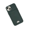 İphone 14 Plus Kılıf Kelvin Kartvizitli Silikon - Koyu Yeşil