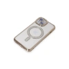 İphone 15 Kılıf Joke Simli Magneticsafe Kılıf - Gold