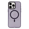 İphone 15 Pro Kılıf Anka Pc Magneticsafe Sert Metal Kapak - Mor
