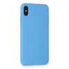 İphone X Kılıf Nano İçi Kadife Silikon - Mavi