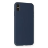 İphone Xs Max Kılıf Nano İçi Kadife Silikon - Lacivert