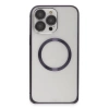 Joko Apple İphone 14 Pro Kılıf Metal Bumper Magneticsafe Kapak - Derin Mor