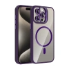 Joko Apple İphone 15 Pro Max Remim Lensli Magsafe Standlı Kapak - Derin Mor