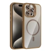 Joko Apple İphone 15 Pro Max Remim Lensli Magsafe Standlı Kapak - Kahverengi