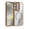 Joko Samsung Galaxy S24 Fe Remim Lensli Magsafe Standlı Kapak - Kahverengi