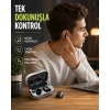 Kablosuz Kulak İçi Bluetooth Kulaklık – Dokunmatik Kontrol Ve Led Şarj Ekranı