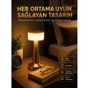Kablosuz Renkli Masa Ve Gece Lambası Altın Rengi Dokunmatik Led Lamba