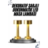 Kablosuz Renkli Masa Ve Gece Lambası Altın Rengi Dokunmatik Led Lamba
