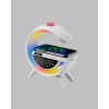 Kablosuz Şarjlı Dijital Saat Rgb Işıklı Bluetooth Hoparlör Çok Fonksiyonlu
