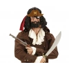 Kahve Renk Şapkalı Siyah Sakallı Lu Jack Sparrow Denizci Korsan Gözlüğü 24x25 Cm