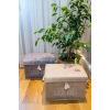 Kapaklı Püskül Detaylı Düzenleyici Çok Amaçlı Organizer Keçe Sepet (mini) - 03495