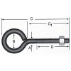 Kapalı Metrik Kanca M5 / 21x100 - 100 Adet