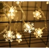 Kar Tanesi 5m 28 Led Gün Işığı Kar Tanesi:4cm Pilli 2 Kademeli