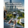 Katlanabilir Profesyonel Görünümlü Kamera Drone