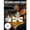 Katlanabilir Taşınabilir Kamp Lambası Işıldak Beyaz Işık Güneş Enerjili Solar Aydınlatma Yeni Nesil
