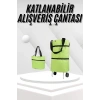 Katlanabilir Tekerlekli Pazar Market Çarşı Arabası Market Alışveriş Çantası