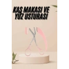 Kavisli Kaş Kirpik Düzeltici Bıyık Alma Taraklı Kaş Makası Yüz Bakım Seti Makas