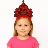 Kırmızı Happy Birthday Prenses Tacı – Doğum Günü Taç Aksesuarı