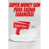 Kırmızı Parti Oyuncağı Para Saçma Fırlatma Tabancası Makinesi Super Money
