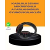 Kırmızı Stereo Kulaklık Yüksek Ses Performansı Dayanıklı Kablo Ve Mikrofonlu Tasarım