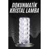 Kristal Lamba Masa Lambası Şarjlı Masa Lambası Dokunmatik Sensör Usb Şarjlı