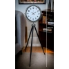 Krom Dekoratif Tasarım Tripod Ayaklı Saat