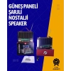 Ktf-1428 Solar Enerjiyle Şarj Olabilen Bluetooth Nostalji Hoparlör – Taşınabilir, Güçlü Ses, Mp3 Okuyucu