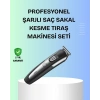 Kuaför Tipi Şarjlı Saç Ve Sakal Kesme Makinesi Güçlü Motorlu