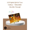 Led Aydınlatmalı Şeffaf Mesaj Tahtası – 30x20 Cm, Neon Etkili Yazılar İçin Tasarlandı