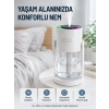 Led Işıklı Hava Nemlendirme Cihazı Şeffaf Su Hazneli Sessiz Masaüstü Nemlendirici