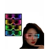 Led Işıklı Rave Gözlüğü 7 Renk 5 Işık Modu Futuristik Tasarım