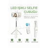 Led Işıklı Selfie Çubuğu Bluetooth Kumandalı Kablosuz Tripot Selfie Monopod Selfie Stick (beyaz)