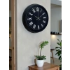 Luxury Black 40 Cm Metal Duvar Saati